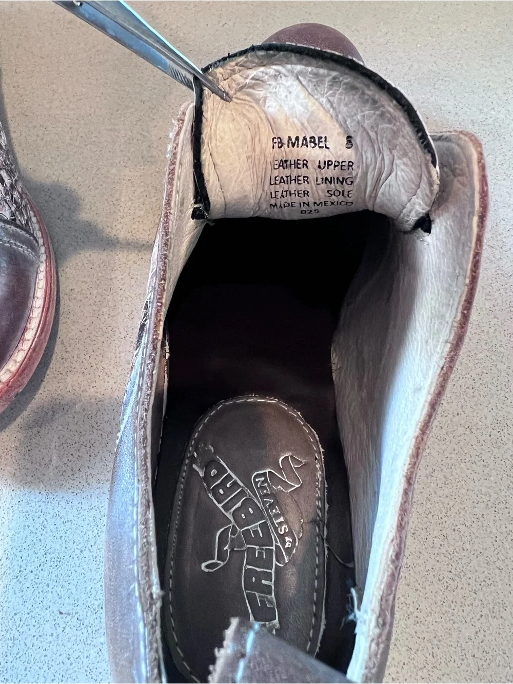 Freebird Steve Madden Leather Mabel Multi Oxford Sz 8